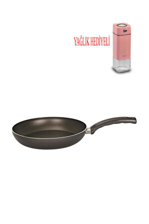 Mehtap Teflon Tava 22 CM ve Pembe Yağdanlık