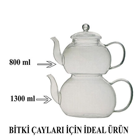 Cam Çaydanlık Takımı Ateşe Dayanıklı