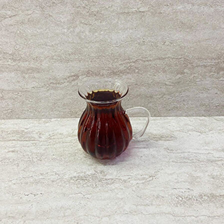 Borosilikat Cam Çay Bardağı – Isıya Dayanıklı Şeffaf Tasarım 6 Adet