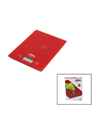 Dijital Mutfak Terazisi Mutfak Tartısı Hassas Terazi 5 KG Kapasiteli Kırmızı