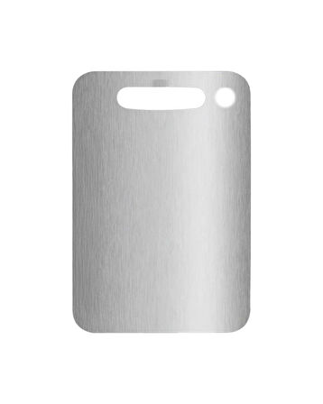 Çelik Kesim Panosu ve Victorinox Kırmızı Düz Soyma Bıçağı 2'li 8 CM ve 10 CM