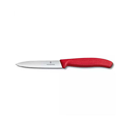Çelik Kesim Panosu ve Victorinox Kırmızı Düz Soyma Bıçağı 2'li 8 CM ve 10 CM