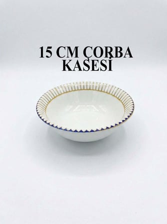 Seramik Çorba Kasesi Dijital Baskılı Desen 6’lı Set 15 cm Şık Dekoratif