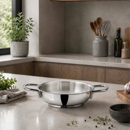 Paslanmaz Çelik Sahan 22 CM İndüksiyon Tabanlı