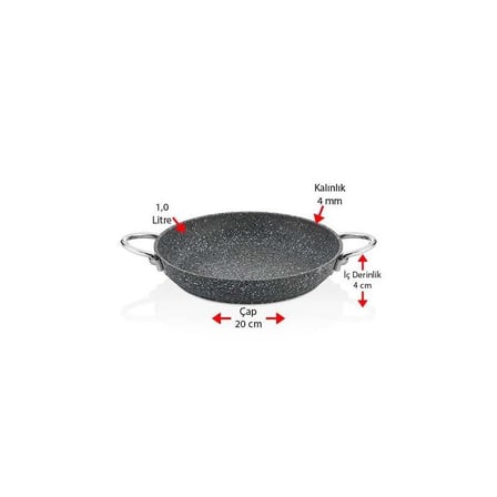 Granit Sahan 20 CM İndüksiyon Tabanlı