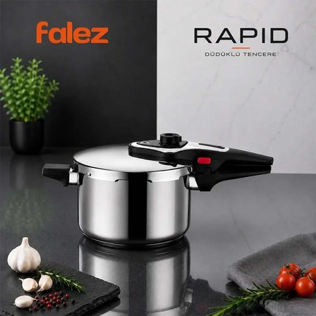 Falez Rapid Düdüklü Tencere Seti 4 Litre İndüksiyon Tabanlı 