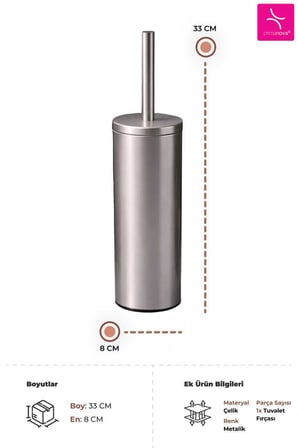 Cigo Wc Tuvalet Fırçası Mat Metal Renk