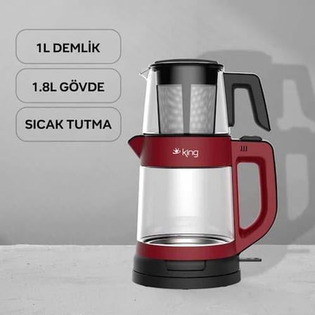 Cam Çaycı Elektrikli Çay Makinesi - K ing