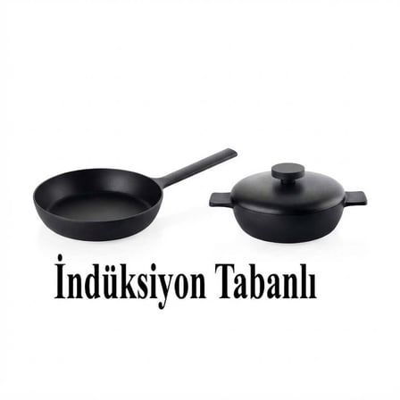 Schafer Cast Pro Döküm 26 CM Basık Tencere ve Tava - Siyah İndüksiyon Tabanlı