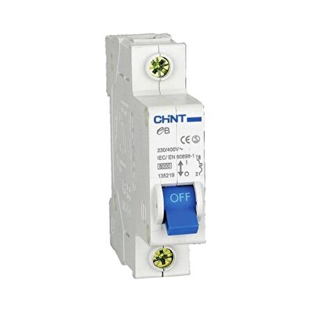 CHINT MONOFAZE OTOMATİK SİGORTA 1P B 20A 6KA