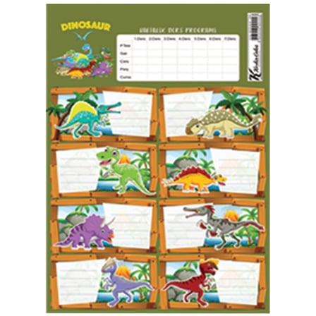 Ders Programlı Okul Etiketi 3 Yaprak (2 Paket)