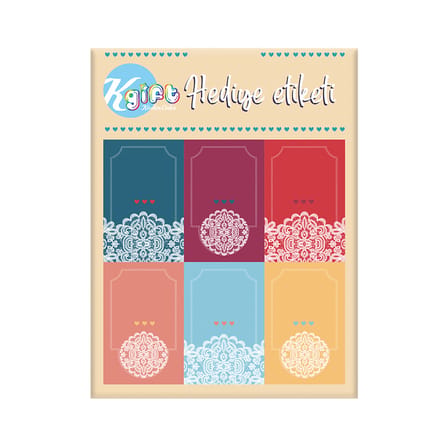 Dantel Hediye Kartı 2 Li Poşet (6 Paket)