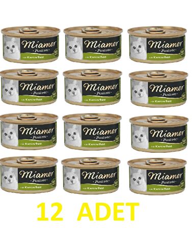 Miamor Pastete Kedi Tavşanlı Konserve 85 Gr (12 Adet)