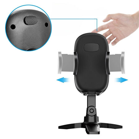 caselka® Masaüstü Telefon Standı 360 Derece Dönebilen Başlıklı Ayaklı Telefon Tripodu