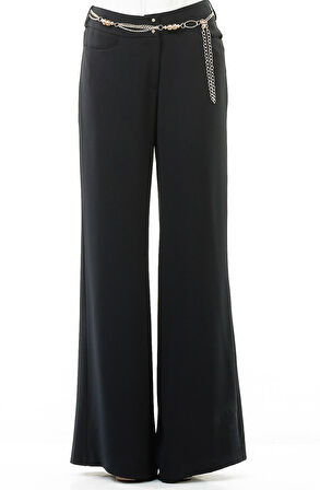 SORALLİNE KADIN PANTOLON BOL PAÇA 1694 LACİVERT