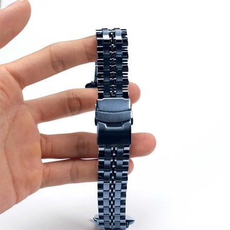 Gpack Apple watch 6 uyumlu 44 mm Kordon Mat Parlak Şerit Bakla Desenli KRD54