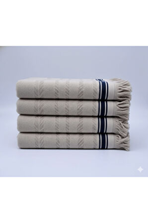 Özdilek Halat Desenli Peştamal 50x90 Cm El-Yüz Havlusu 4'lü Bej