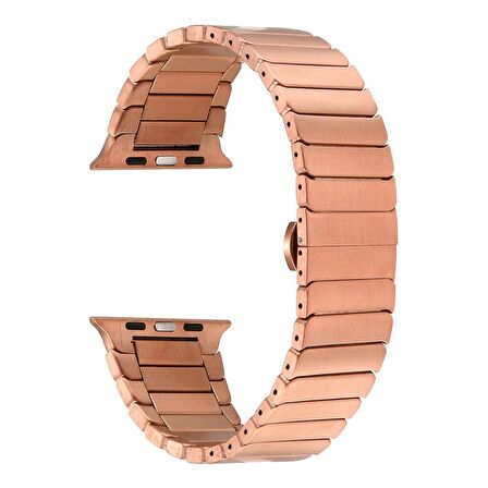 Gpack Apple Watch SE uyumlu 44mm Kordon Alüminyum Alaşım Çizgi Desenli KRD79