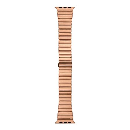 Gpack Apple Watch SE uyumlu 44mm Kordon Alüminyum Alaşım Çizgi Desenli KRD79