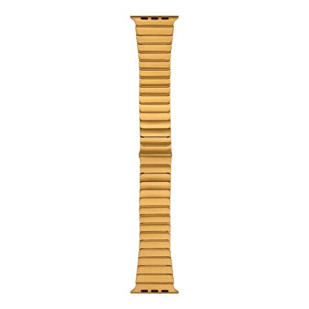 Gpack Apple Watch SE 2 uyumlu 2022 44mm Kordon Alüminyum Alaşım Çizgi Desenli KRD79