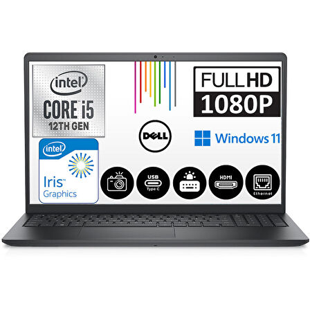 Dell Vostro 3520 Intel Core I5-1235U 32GB 256GB SSD 15.6" Fhd Windows 11 Home Taşınabilir Bilgisayar N1235VN3520EMEAWH09 + Zetta Çanta