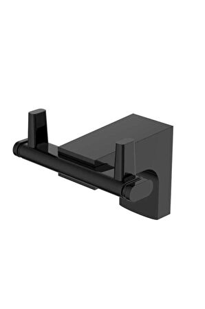 F1 SERİSİ İKİLİ ASKILIK MAT SİYAH Banyo Askısı İKİLİ
