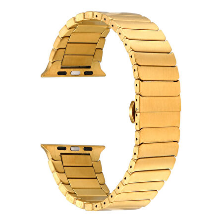 Gpack Apple Watch 7 uyumlu 41mm Kordon Alüminyum Alaşım Çizgi Desenli KRD79