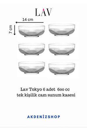 6 ADET 600 CC SUNUM KASESİ