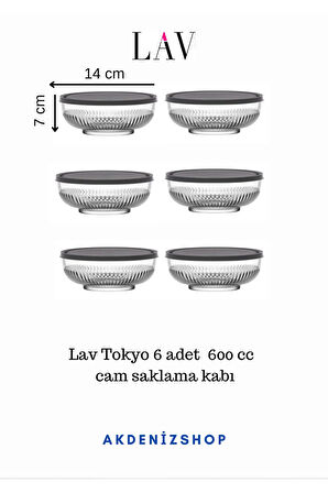 Tokyo 6 Adet 600 Cc Saklama Kabı