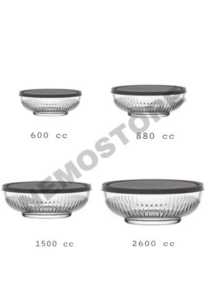Nemostore Tokyo Saklama Kabı Seti (2600-1500-880-600) Gri Kapaklı 8 Parça