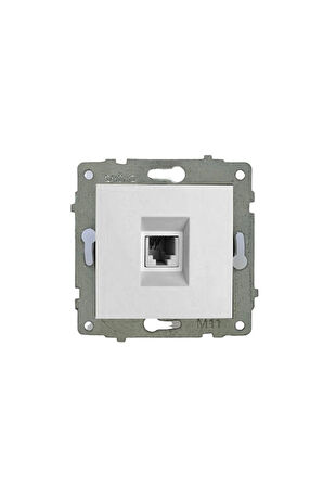 7 Adet Ovivo Grano Beyaz Numeris Telefon Prizi Çerçeve Hariçtir