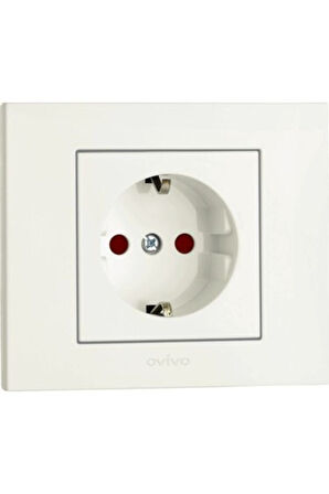 12 Adet Çocuk Korumalı Topraklı Priz Grano Beyaz Çerçeveli