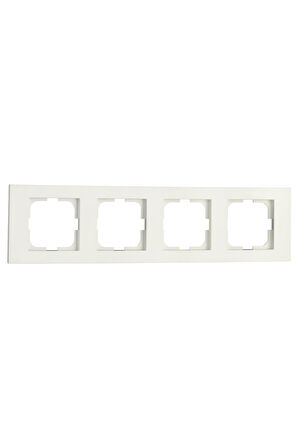 12 Adet Grano Beyaz Dörtlü Çerçeve 12 Adet
