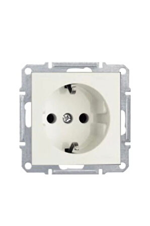 12 Adet Grano Beyaz Topraklı Priz Çerçeve Dahil 12'li Paket / Set