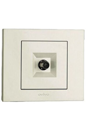 12 Adet Ovivo Grano Beyaz Natural Uydu Tv Prizi F Konnektör ( 12 Adet )+çerçeve Dahil