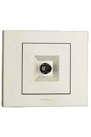 12 Adet Ovivo Grano Beyaz Uydu Tv Prizi F Konnektör Çerçeve Dahil