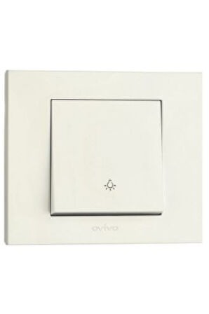 12 Adet Ovivo Grano Beyaz Zil Anahtarı Light Çerçeve Dahildir