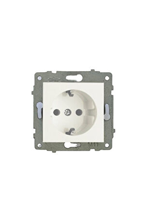 20 Adet Grano Beyaz Topraklı Priz Çerçeve Hariçtir