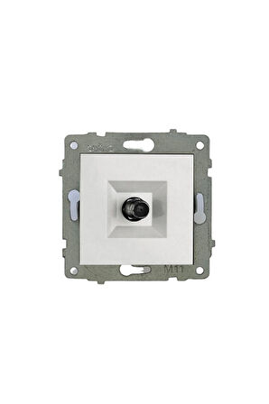 20 Adet Grano Beyaz Uydu Tv Prizi F Konnektör Çerçeve Hariçtir