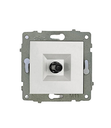 20 Adet Ovivo Grano Beyaz Uydu Tv Prizi F Konnektör ÇERÇEVE HARİÇTİR