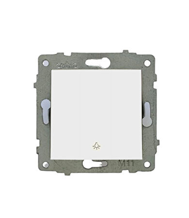 20 Adet Ovivo Grano Beyaz Zil Anahtarı Light ÇERÇEVE HARİÇTİR