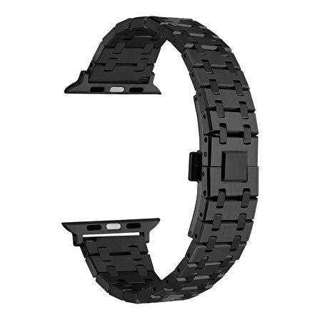 Gpack Apple Watch Series 8 uyumlu 41mm Kordon Şerit Dizayn Mat Görünüm Metal KRD83