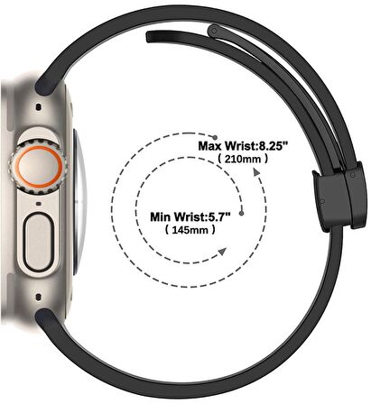 Gpack Apple Watch SE uyumlu 44mm Kordon Ayalanabilir Mıknatıslı Mat Silikon KRD84