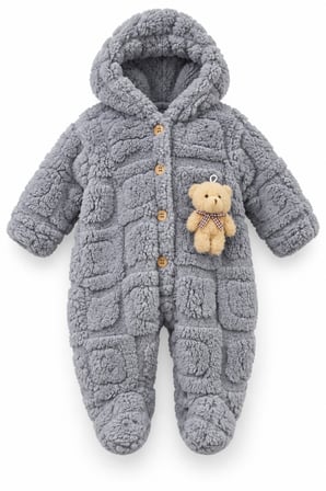  Kız Erkek Bebek Tavşan ve Ayı Oyuncaklı Peluş Tulum TLM0301