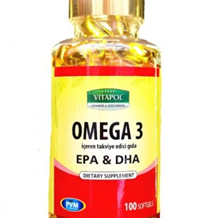 Vitapol Omega-3 Epa&dha Balık Yağı 2000 Mg 100 Kapsül