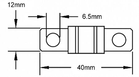 Blue Sea System Systems MIDI® Sigortalar 40mm x 12mm 200A 32V DC