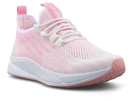 LUPOON 507 Triko Aqua Kadın Anorak Sneaker Spor Ayakkabı  BEYAZ_PEMBE