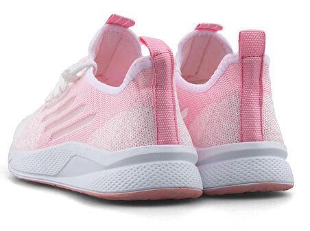 LUPOON 507 Triko Aqua Kadın Anorak Sneaker Spor Ayakkabı  BEYAZ_PEMBE