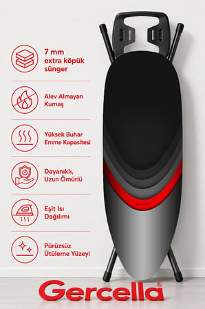 (HEDİYELİ) RED CİRCLE (XXL BEDEN) (60X162 CM ) ÜTÜ MASASI KILIFI