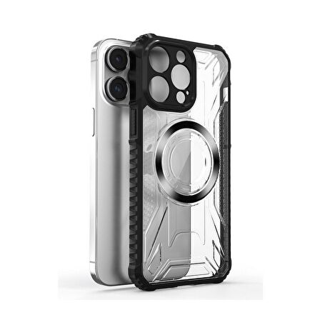 Gpack Apple iPhone 14 Pro Max Kılıf Prag Magsafe Özellikli Double Sided Non Slip PC TPU Kapak